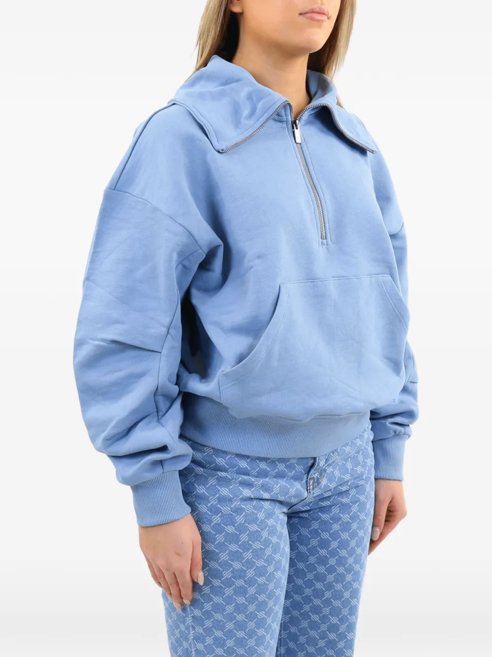 Daily Paper Melza half-zip sweatshirt Blauw