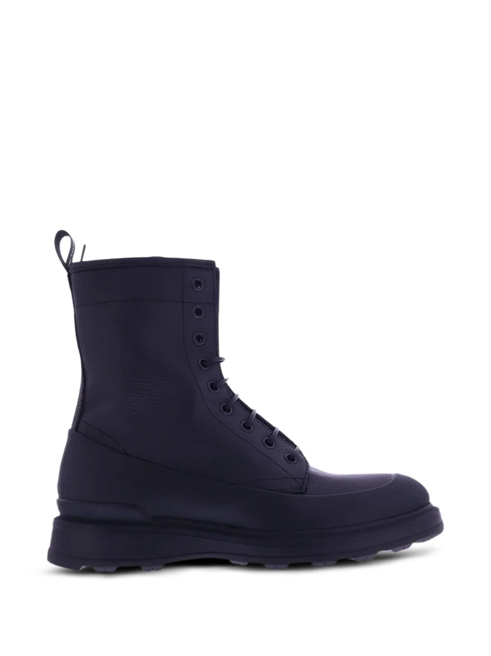 Woolrich lace-up panelled ankle boots - Nero