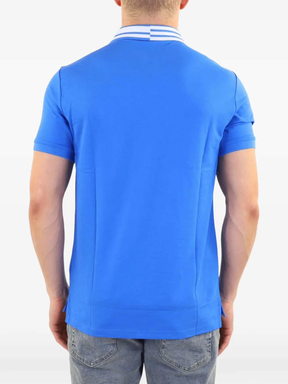 Peuterey Poloshirt met gestreepte kraag Blauw
