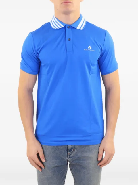 Peuterey striped-collar polo shirt