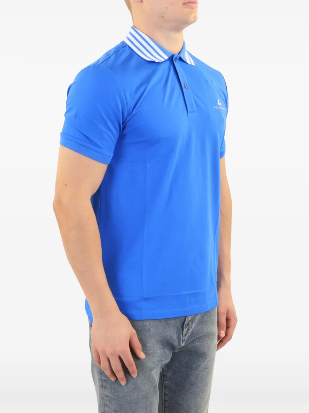 Peuterey Poloshirt met gestreepte kraag Blauw