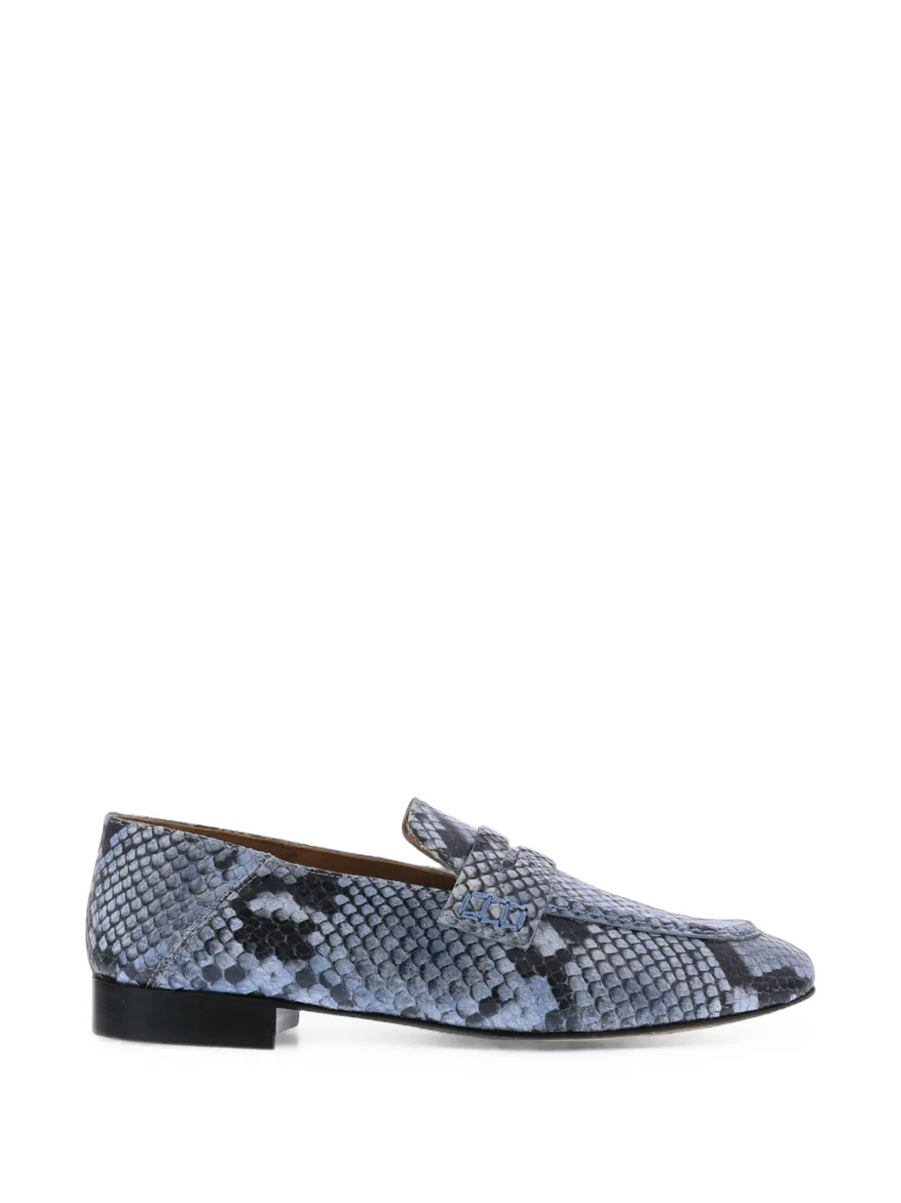 TORAL SHOES Diamant Lux snake-effect calf leather loafers - Blu