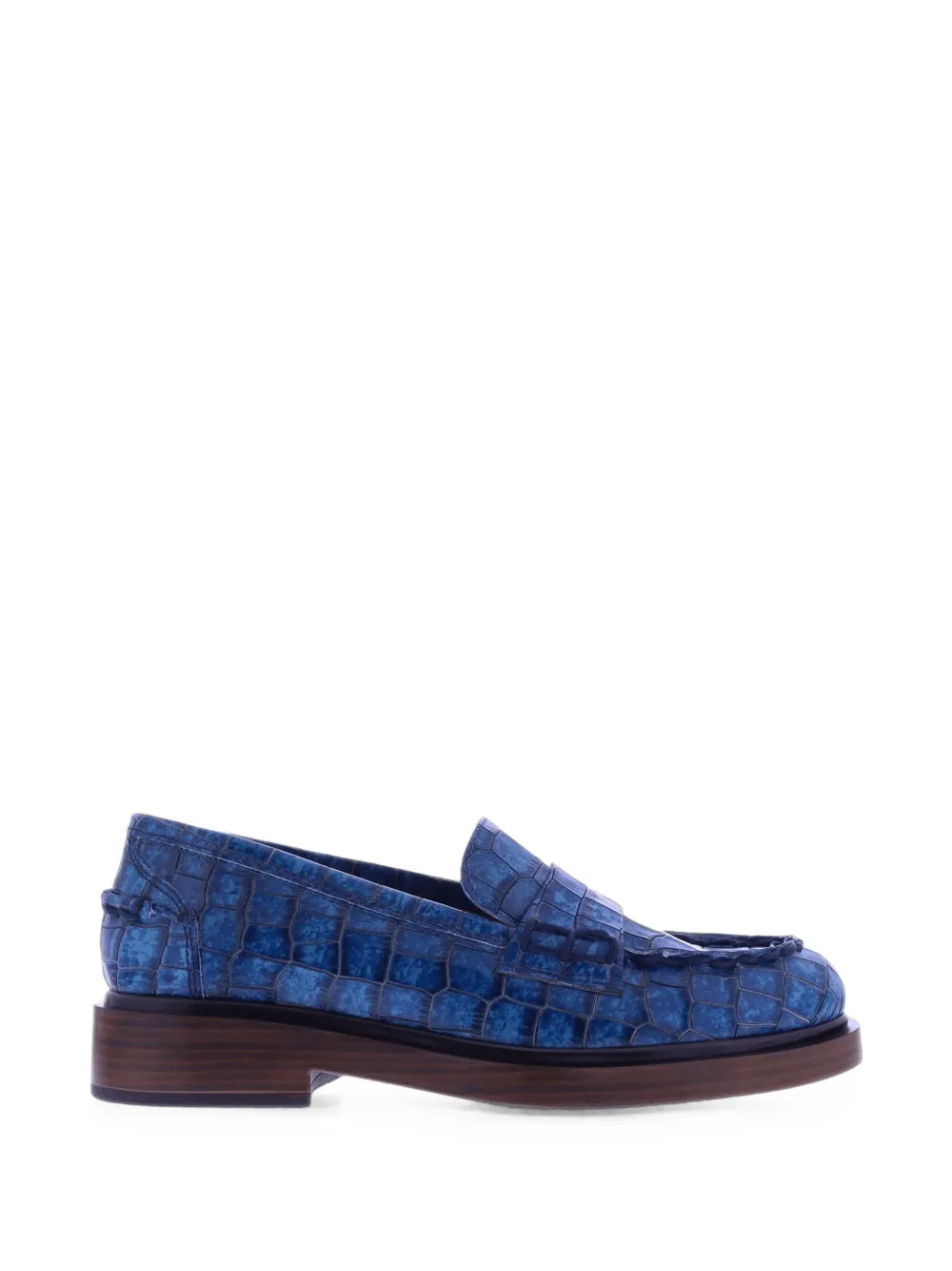 PONS QUINTANA crocodile-effect slip-on loafers - Blu
