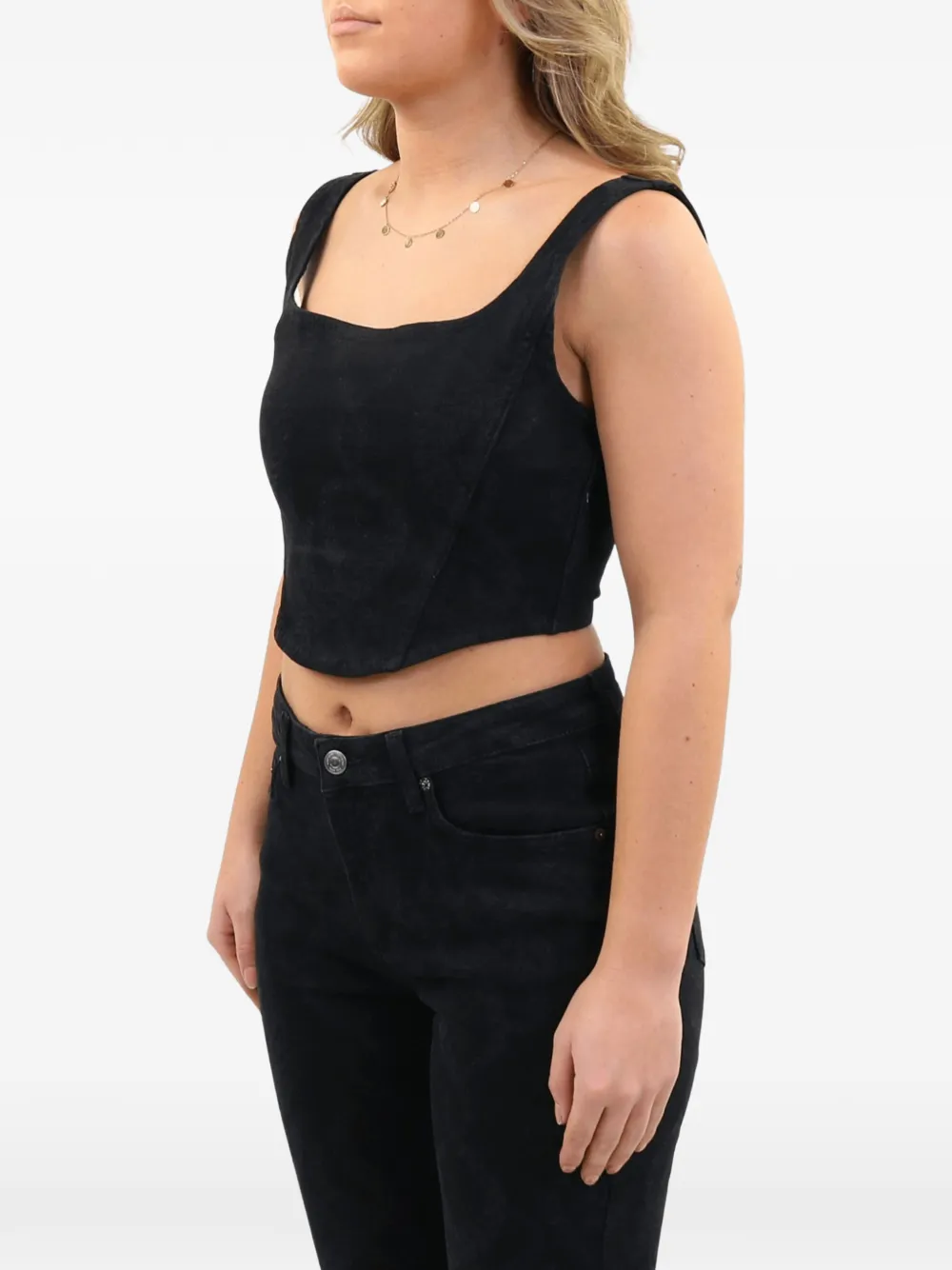 Daily Paper Lina corset-style top Zwart
