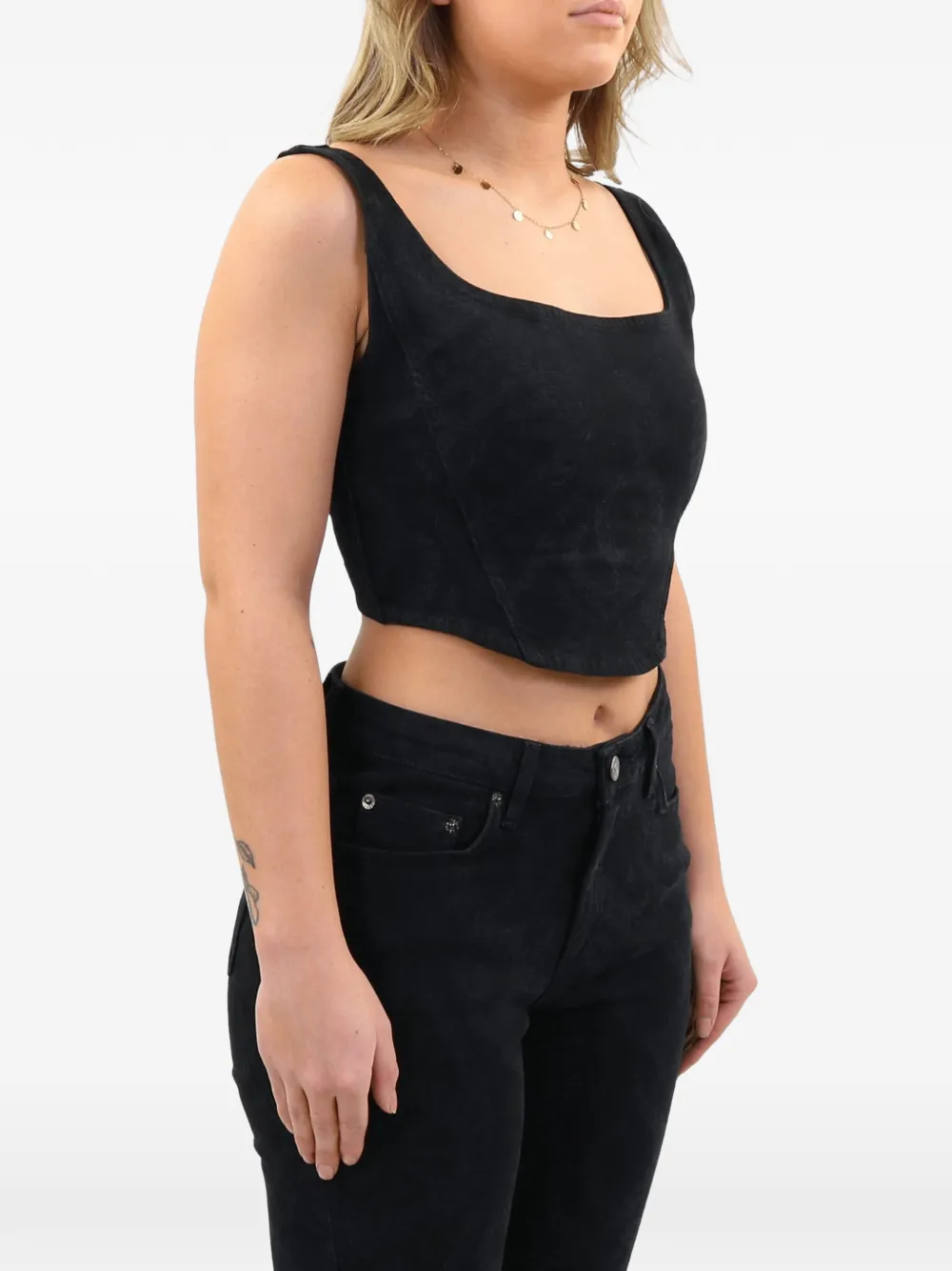 Daily Paper Lina corset-style top Zwart