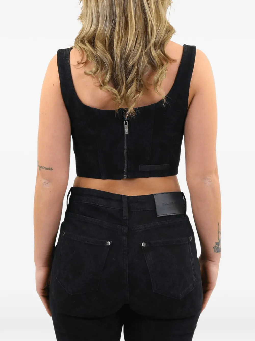 Daily Paper Lina corset-style top Zwart
