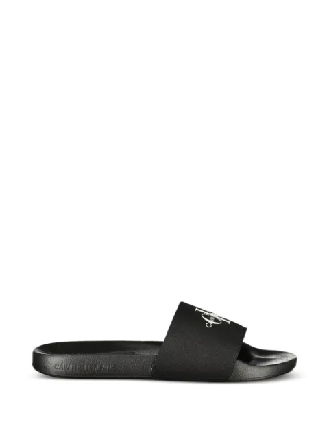 Calvin Klein logo-print slides