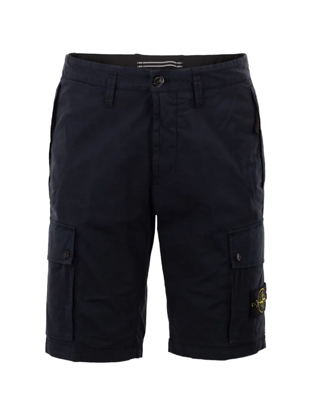 Stone Island logo-patch cargo shorts - Blu