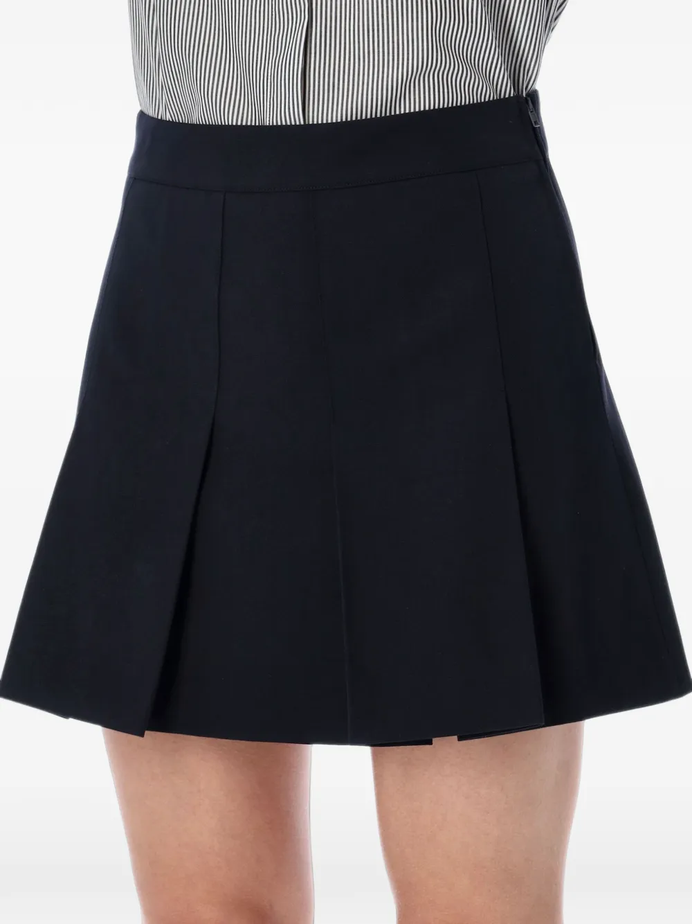 A.P.C. pleated A-line skirt Blauw