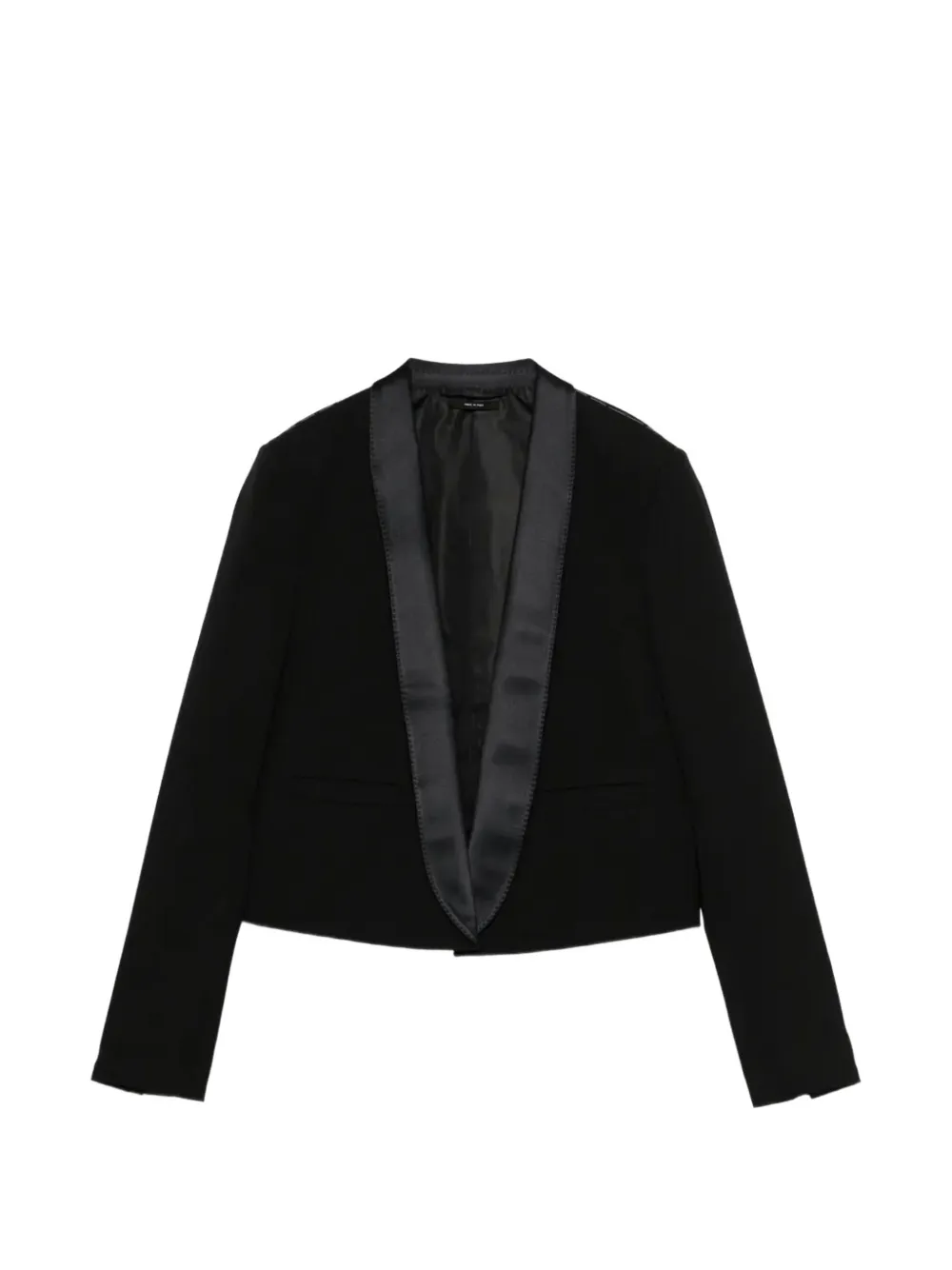 TOM FORD shawl-lapel cropped tuxedo jacket - Nero