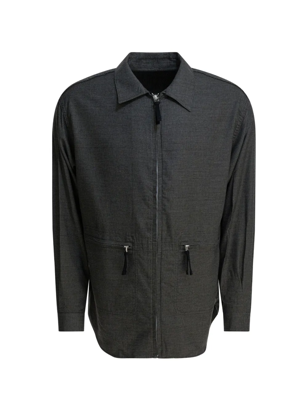 Comme des Garçons Homme Plus micro-check zip-up jacket