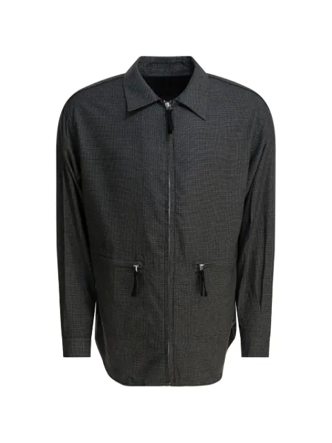 Comme des Garçons Homme Plus micro-check zip-up jacket