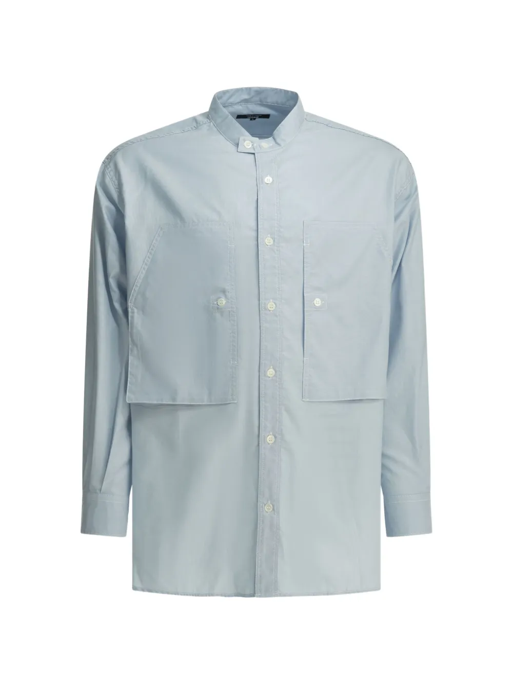 Comme des Garçons Homme Plus patch-pocket band-collar shirt