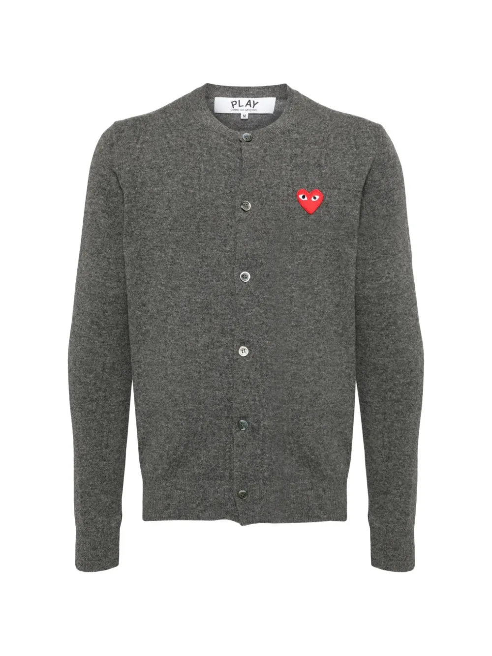 Comme Des Garçons Play heart-patch wool cardigan