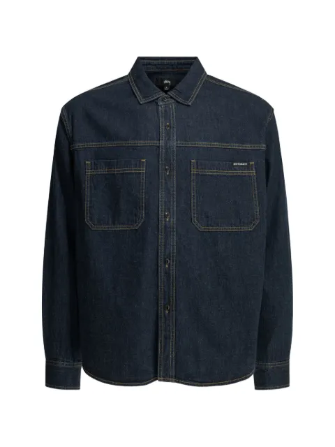 Stüssy contrast-stitch denim shirt