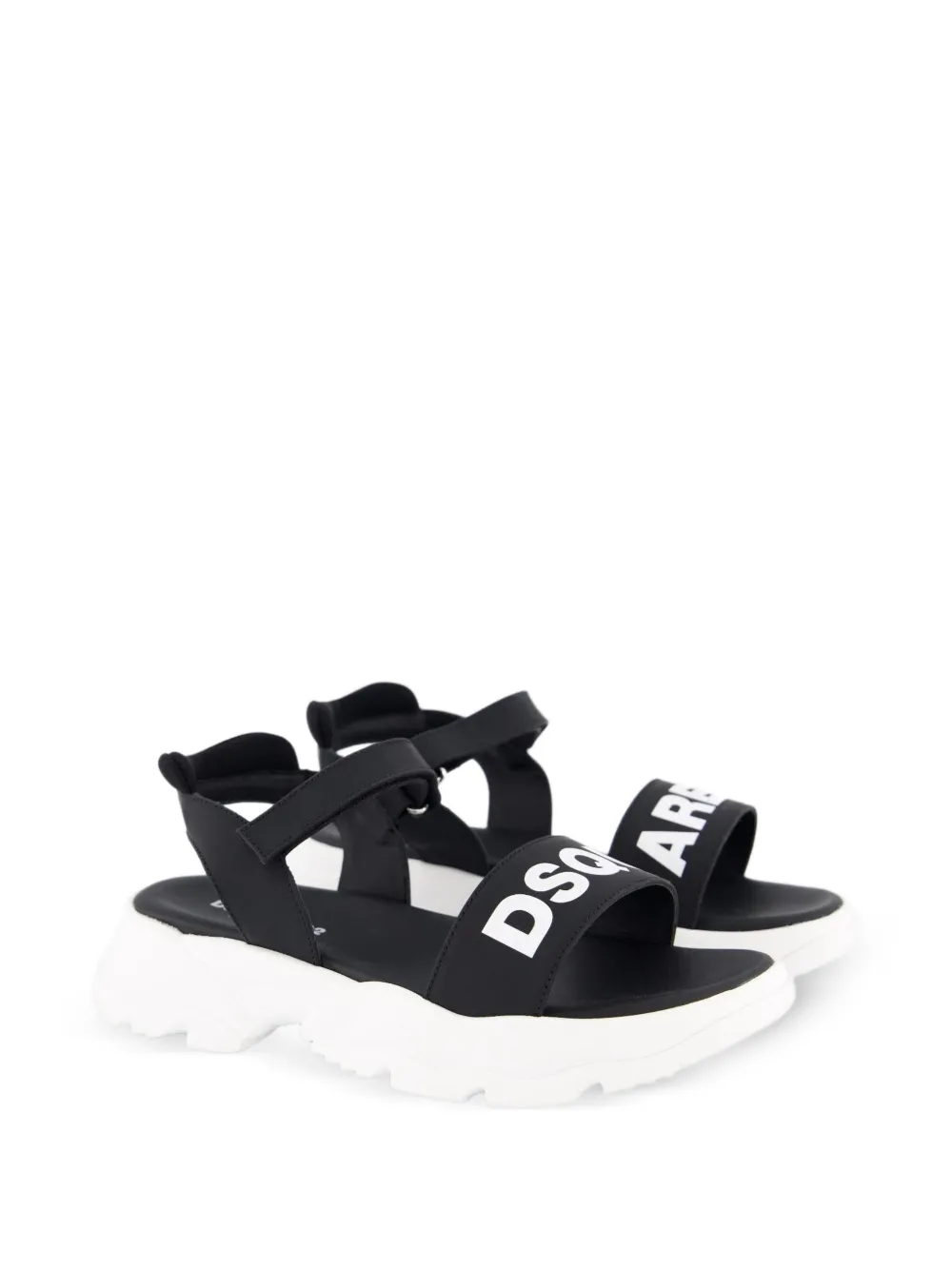 DSQUARED2 KIDS touch-strap sandals - Schwarz