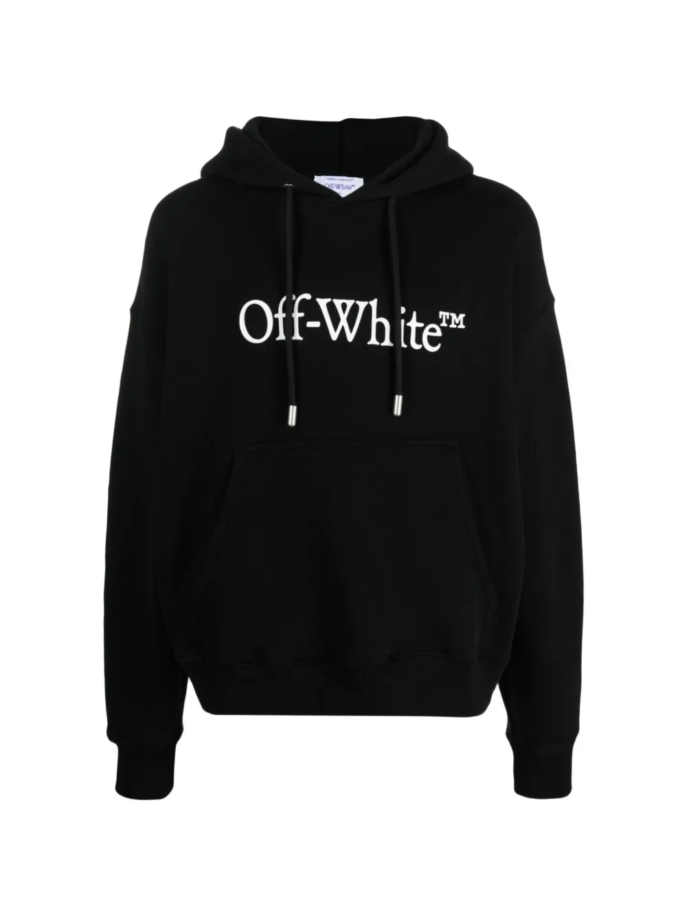 Off-White logo-print hoodie - Black