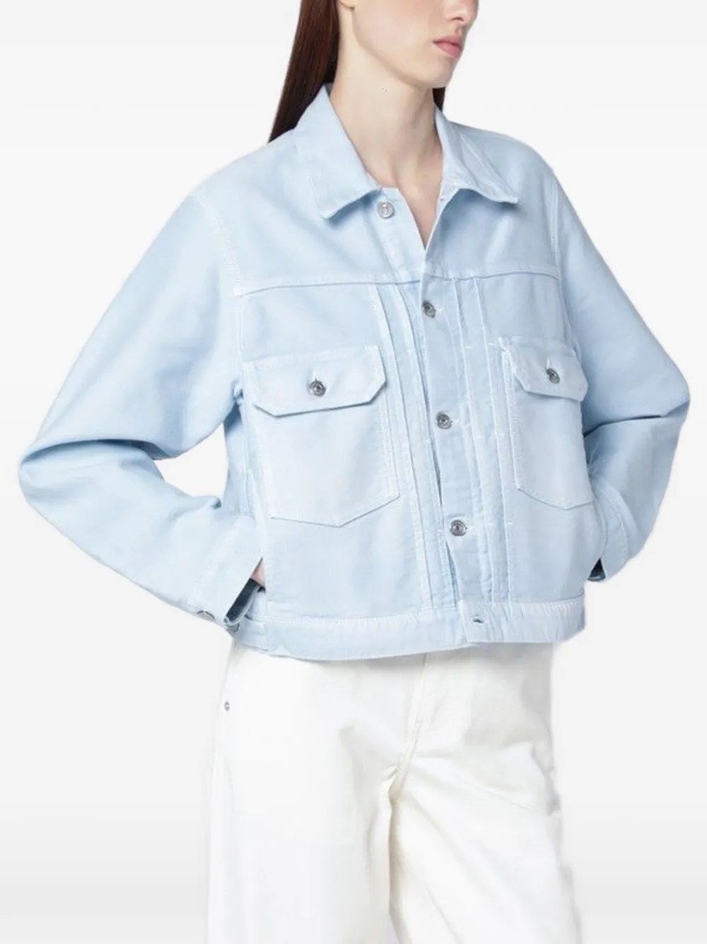 Victoria Beckham logo-patch denim jacket