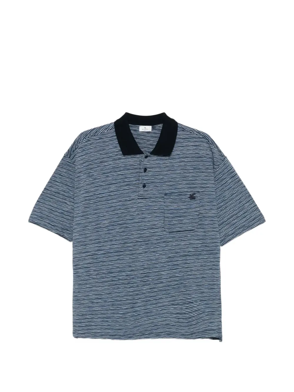 ETRO striped-knit polo shirt