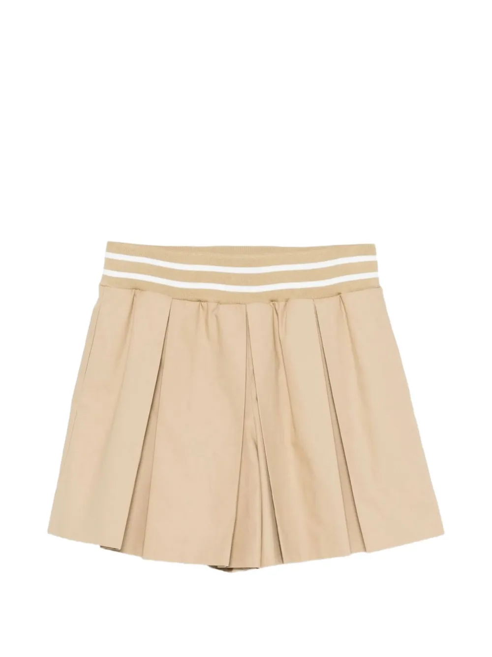 Moschino striped-waistband pleated shorts - Toni neutri