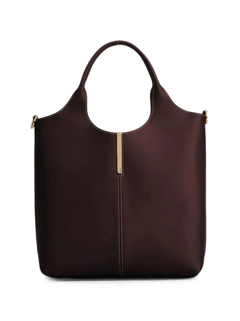 Tod's small logo-plaque leather tote bag