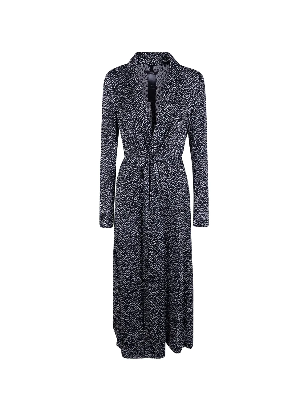 SAPIO devoré belted coat - Nero