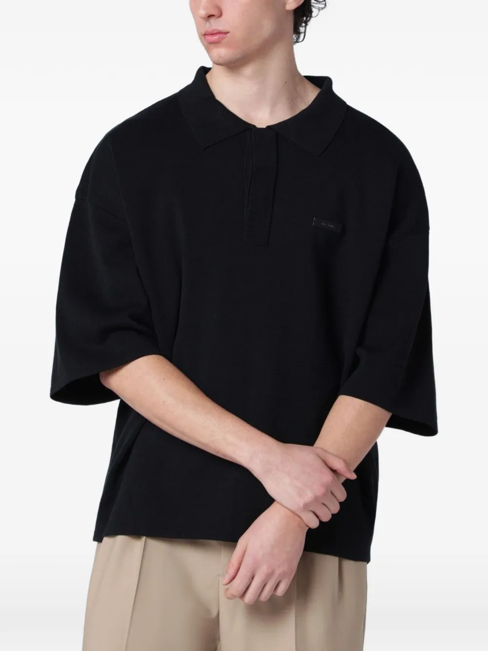 ENTIRE STUDIOS logo-plaque polo shirt