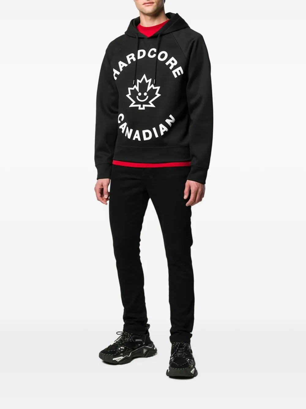 DSQUARED2 Hoodie met logoprint Zwart