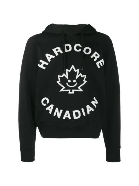 DSQUARED2 logo-print raglan-sleeve hoodie