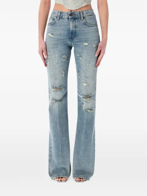 Haikure Flora distressed flared jeans