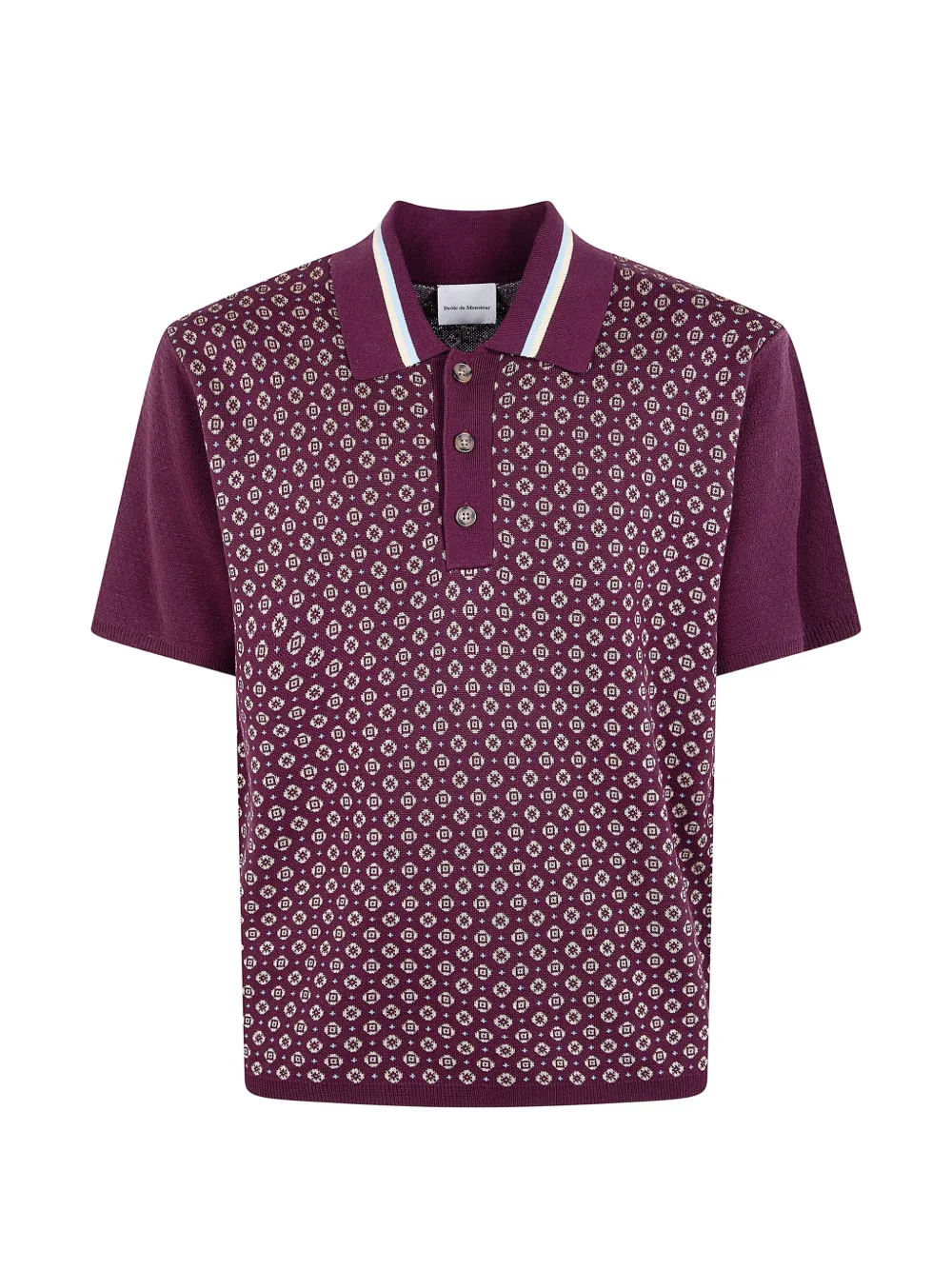 Drôle De Monsieur jacquard-knit polo shirt