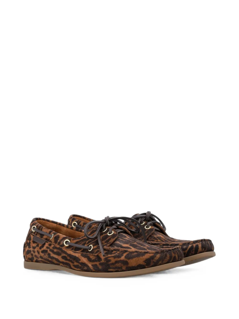 TOM FORD Robin animal-print suede loafers Bruin