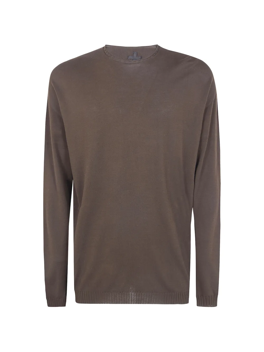 Md75 Crew-neck Long-sleeve Sweater In Brown