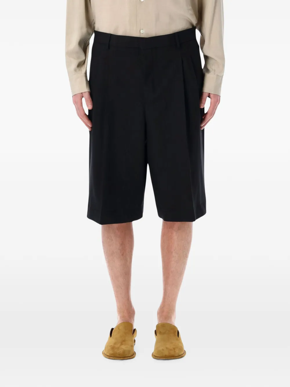 AMI Paris low-waist wide-leg shorts