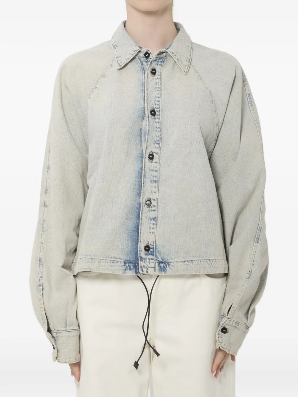 Haikure Keira raglan-sleeve shirt - Blu