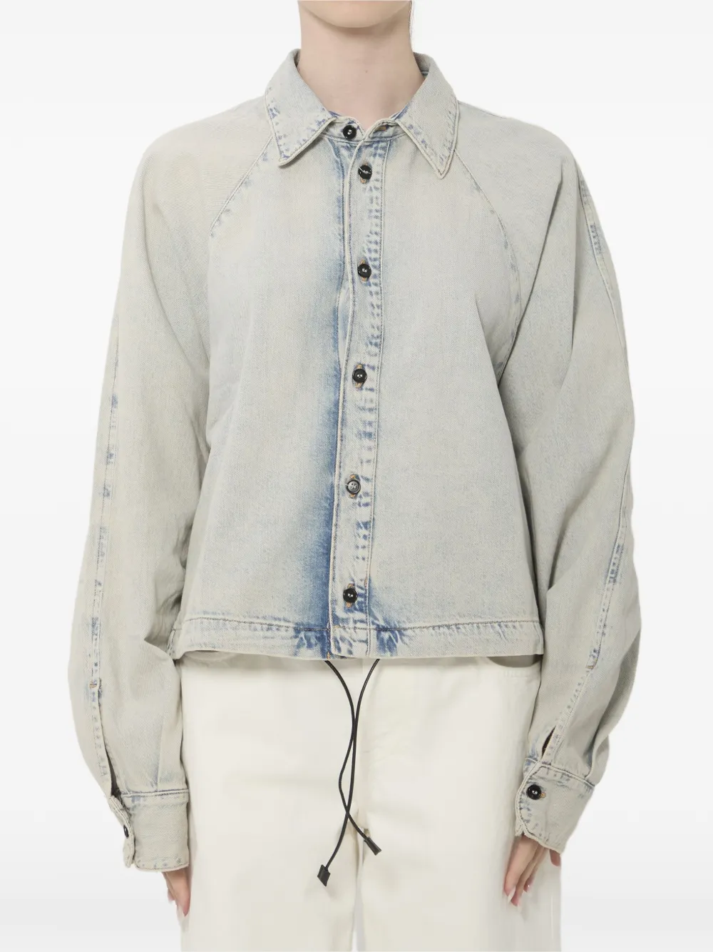 Haikure Keira raglan-sleeve shirt - Blu