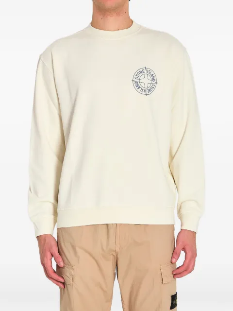 Stone Island logo-print crew-neck sweater