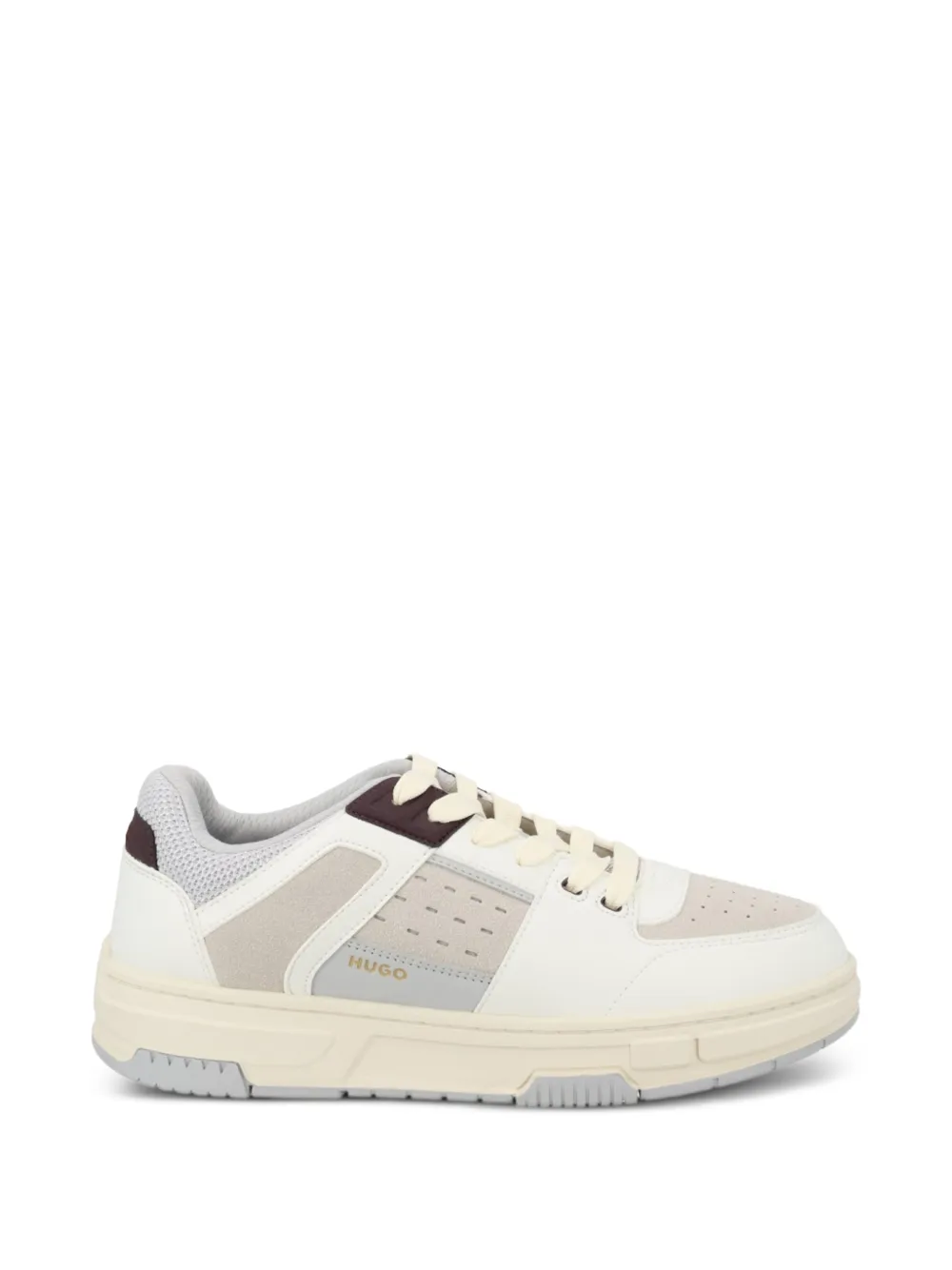 HUGO trainers with mesh and faux leather - Bianco