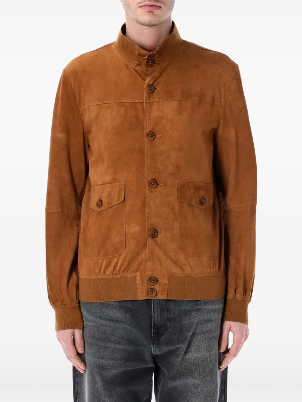 SWD BY S.W.O.R.D. button-up suede jacket
