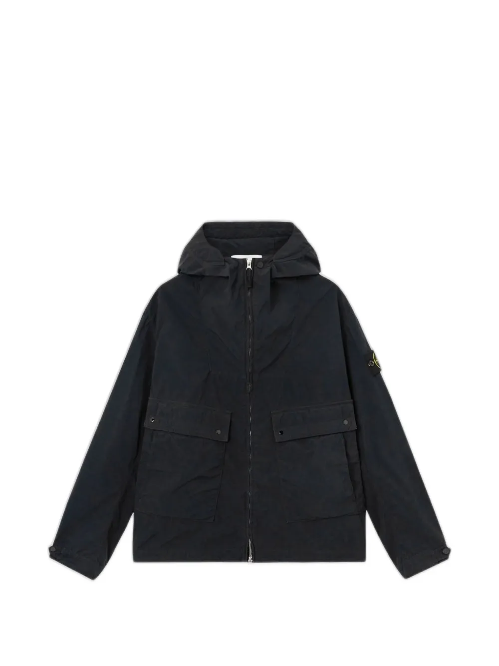 Stone Island logo-patch hooded jacket