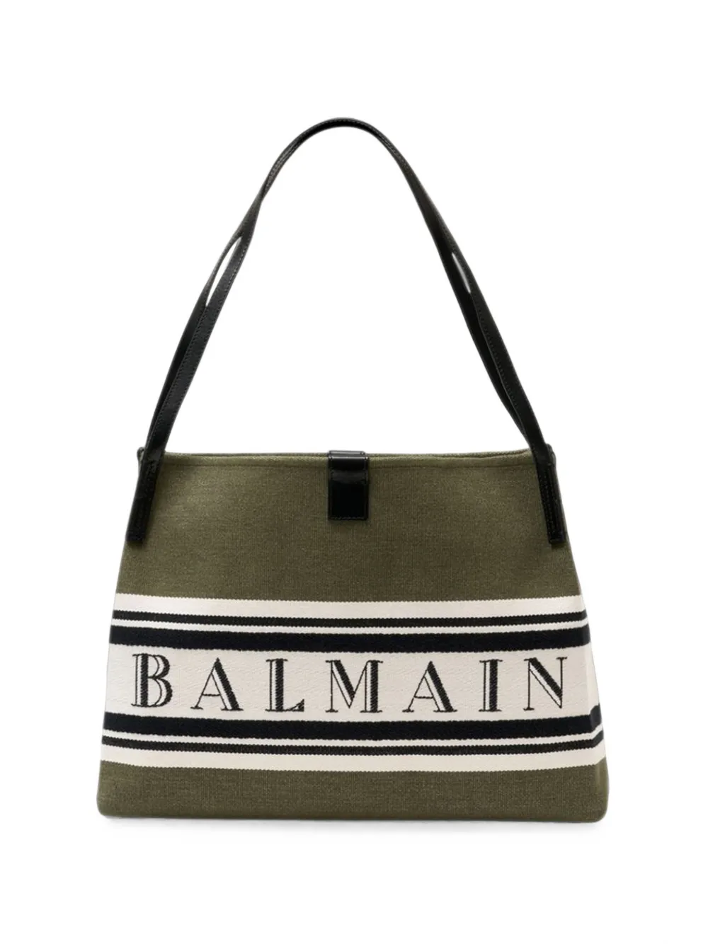 Balmain medium Release logo-print shoulder bag