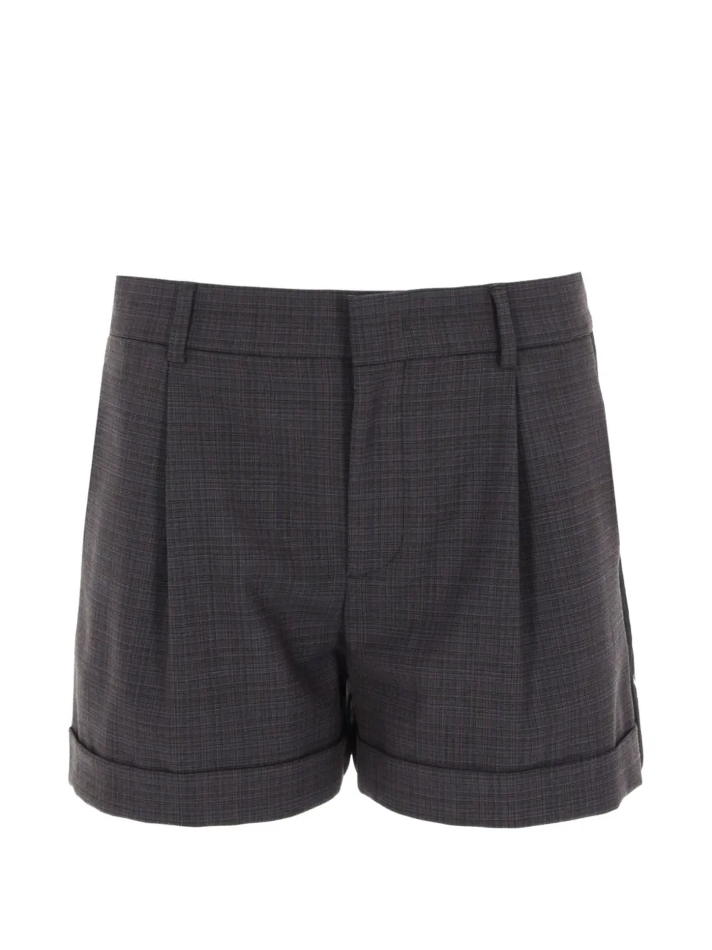 Moschino pleated logo-tape shorts - Grigio