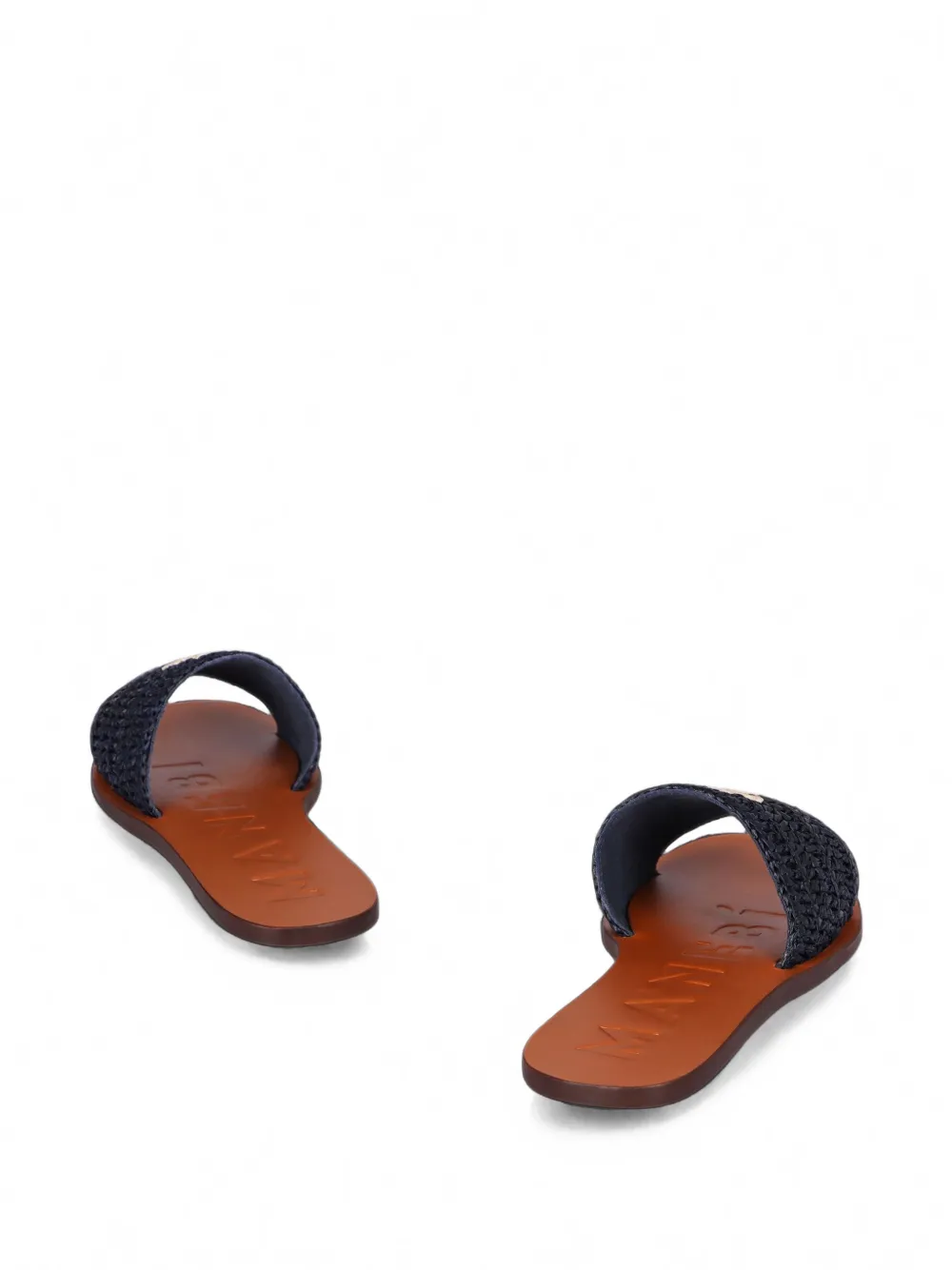 Manebi palm-tree-patch woven sandals Blauw