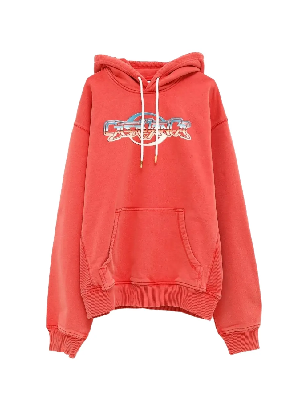 Casablanca logo-print organic cotton hoodie