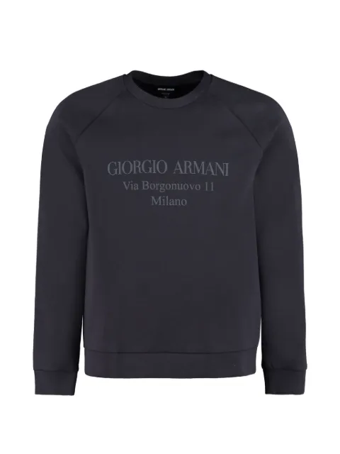 Giorgio Armani logo-print raglan-sleeve sweater