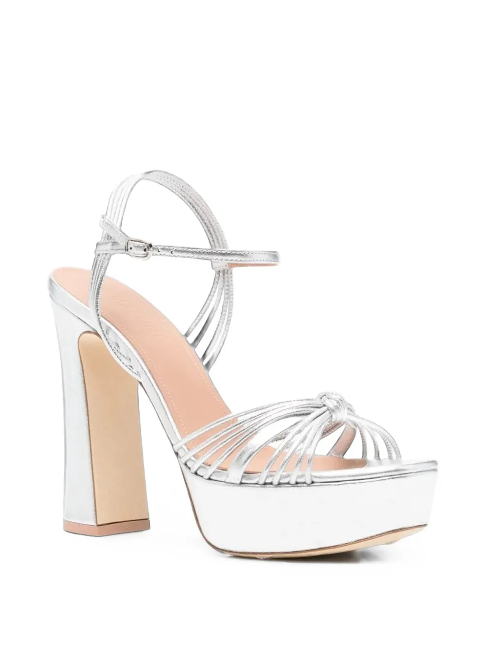 Malone Souliers Lucille knotted platform sandals Zilver