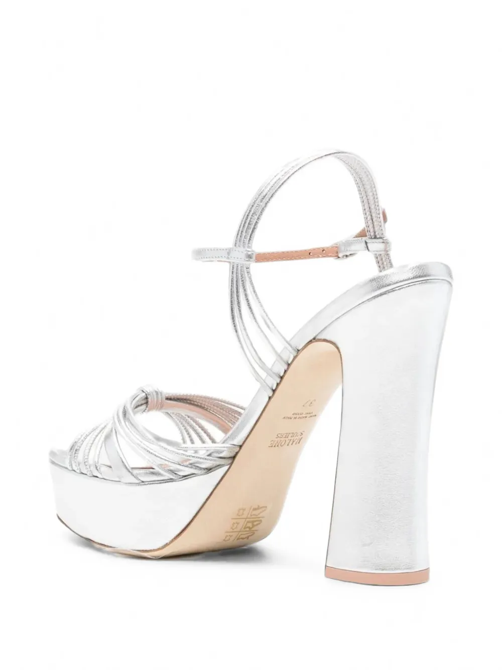 Malone Souliers Lucille knotted platform sandals Zilver