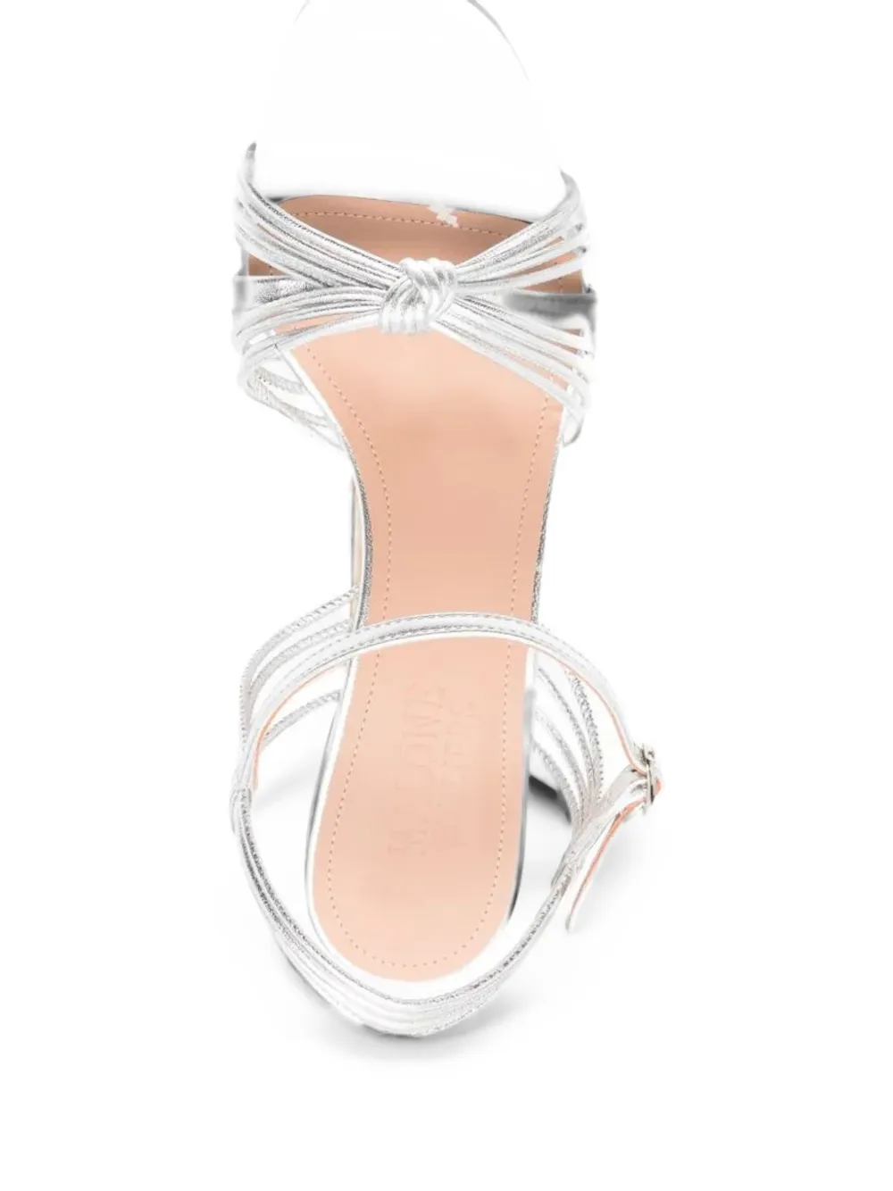 Malone Souliers Lucille knotted platform sandals Zilver