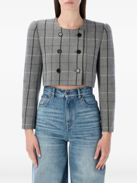 Chloé checked double-breasted jacket