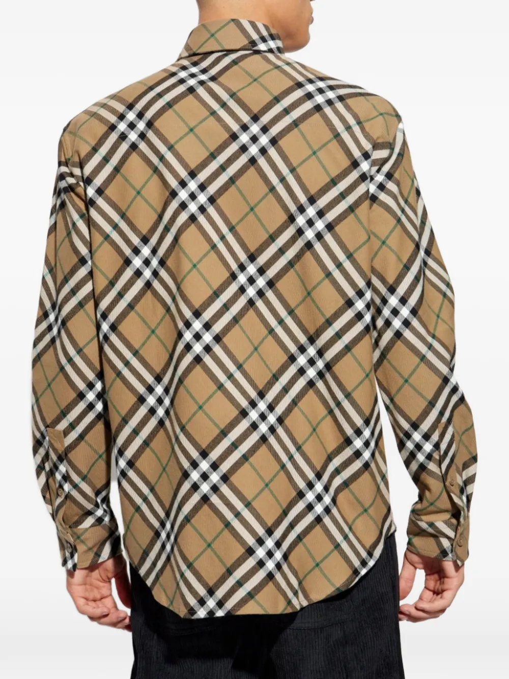 Burberry Geruite overhemd Beige
